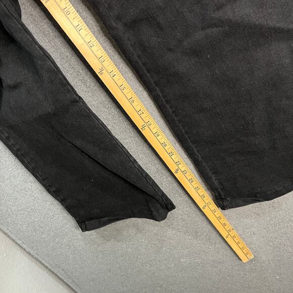 Women with Control Denim Tummy Control Pants Black Plus Petite 18 - Picture 8 of 11